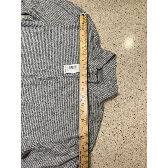 BRAND NEW Johnnie O Hanging Out 1/4 Zip Sweater, Mens Large Heather Gray Stripe - Picture 2 of 11